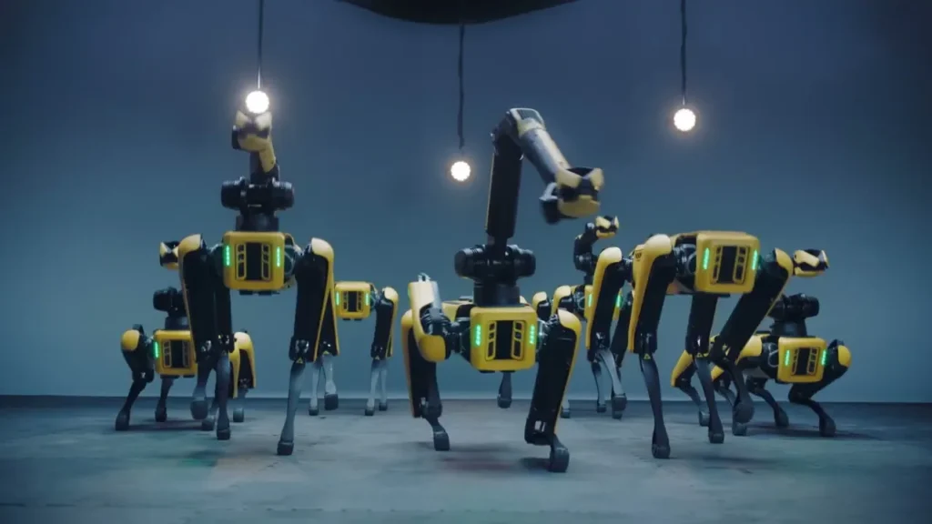 Danca de robôs de Boston Dynamics dançam para 'Don't Stop Me Now' para 'America's Got Talent Audition' Danca de robôs de Boston Dynamics dançam para 'Don't Stop Me Now' para 'America's Got Talent Audition'