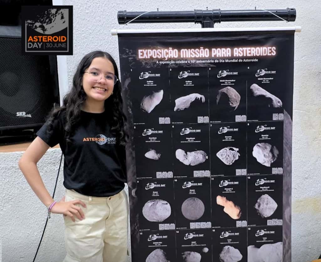 Asteroide 292352 é batizado em homenagem à jovem astrônoma brasileira Nicolinha - Imagem do artigo original